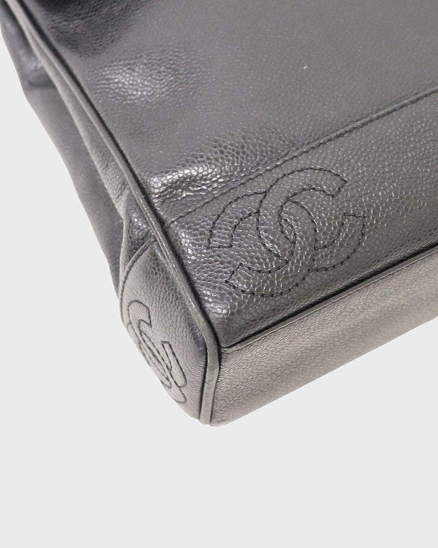 CHANEL キャビアスキンターンロックチェーンショルダーバッグ | Hedy