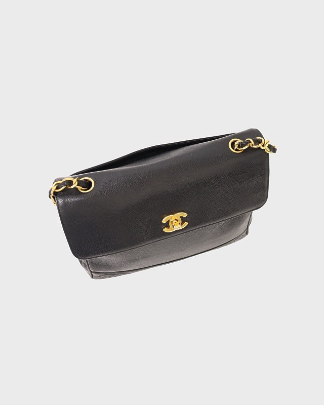 CHANEL キャビアスキンターンロックチェーンショルダーバッグ | Hedy