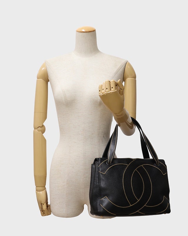 CHANEL デカココキャビアスキンハンドバッグ | Hedy