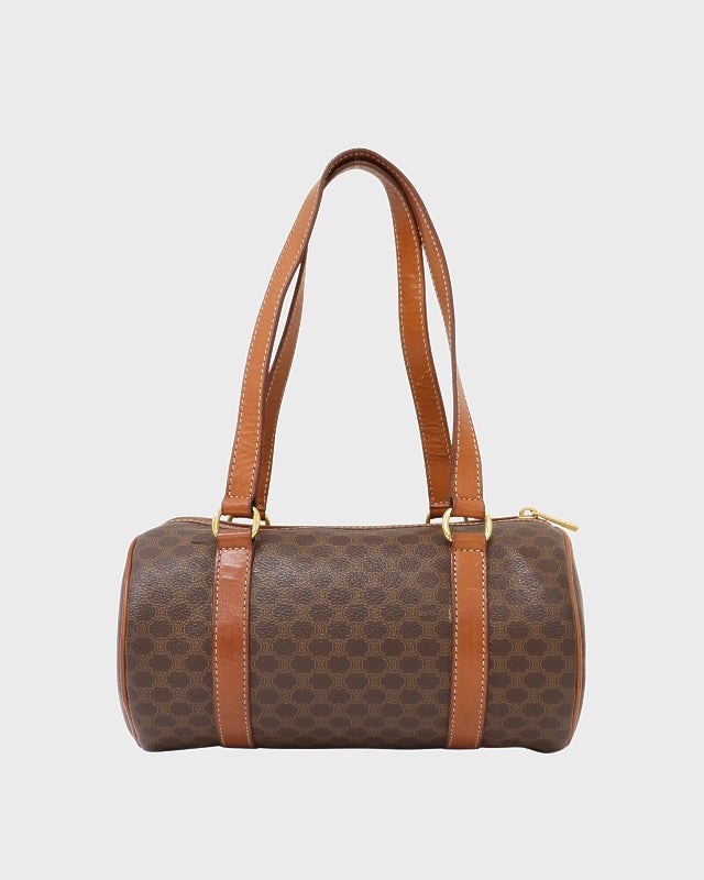 最終値下げ CELINE パピヨン マカダム柄 ハンドバッグ　ミニボストン CELINE マカダム柄ブラゾン刻印パピヨン型ハンドバッグ | Hedy