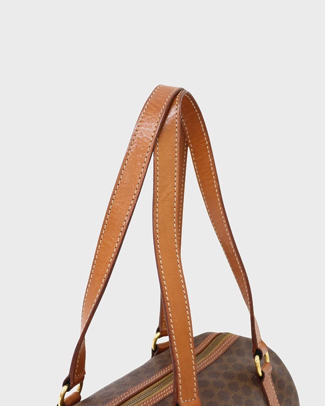 CELINE マカダム柄ブラゾン刻印パピヨン型ハンドバッグ | Hedy