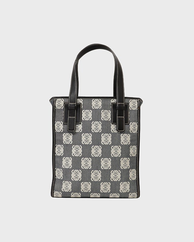 LOEWE ロエベ アナグラムジャガード レザーｘキャンバストートバック LOEWE アナグラムキャンバストートバッグ | Hedy
