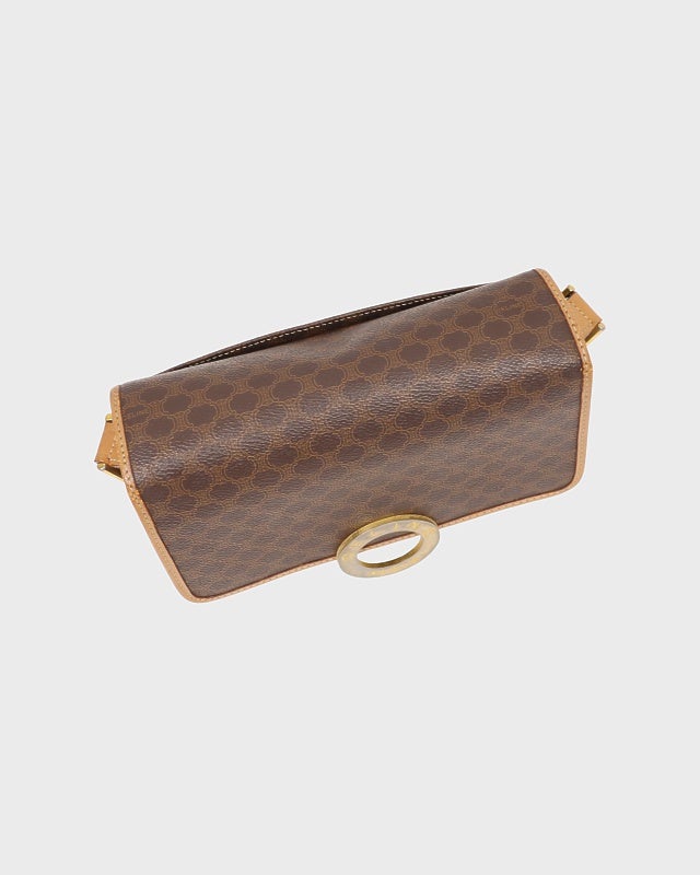 CELINE マカダム柄サークルロゴレザーショルダーバッグ | Hedy