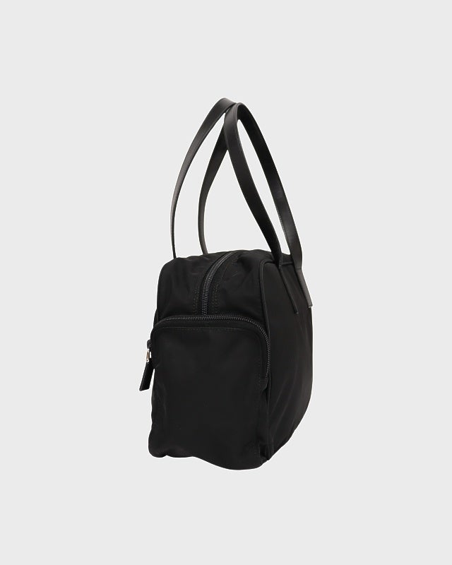 PRADA 三角ロゴ金具ナイロンレザーハンドバッグ | Hedy