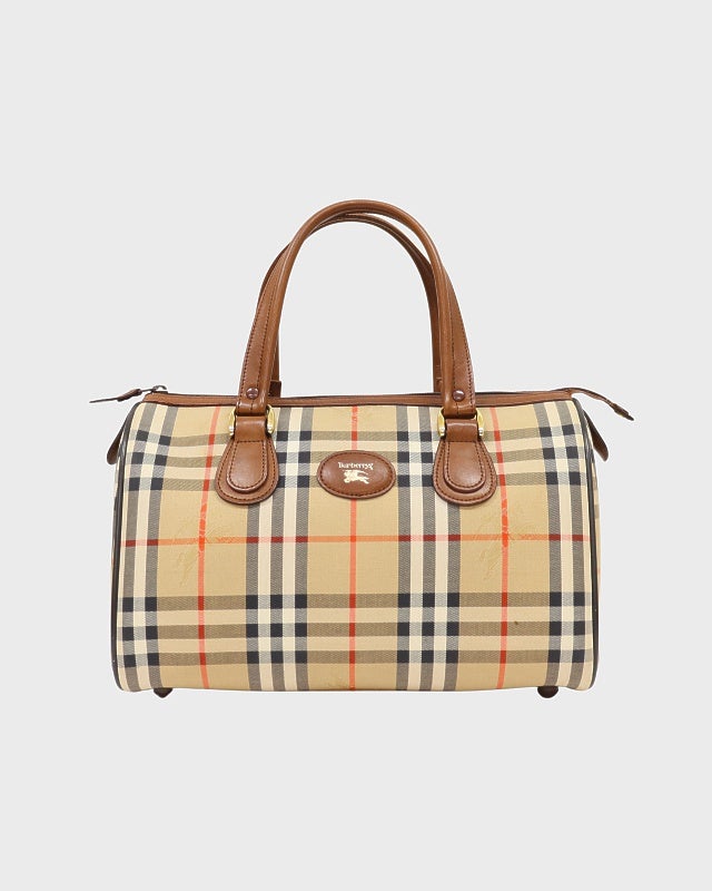 BURBERRY チェック柄 ボストンバッグ BURBERRY チェック柄ボストンバッグ | Hedy