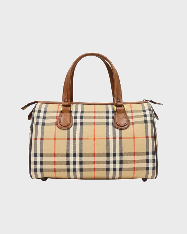 BURBERRY チェック柄ボストンバッグ | Hedy