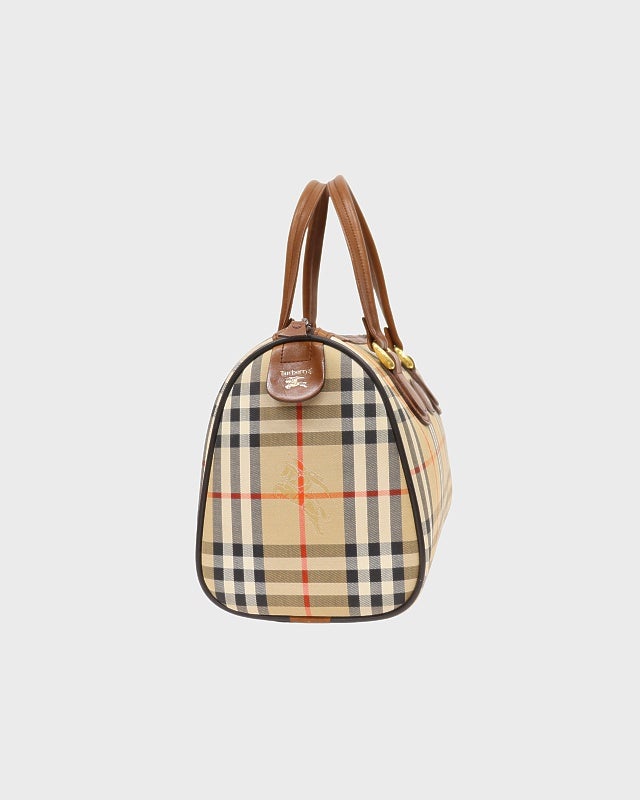 BURBERRY チェック柄ボストンバッグ | Hedy