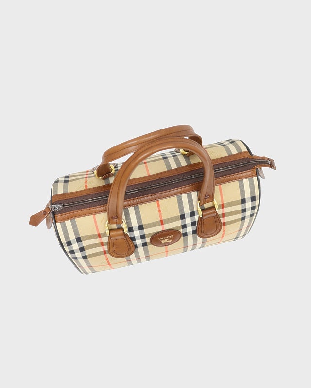 BURBERRY チェック柄ボストンバッグ | Hedy
