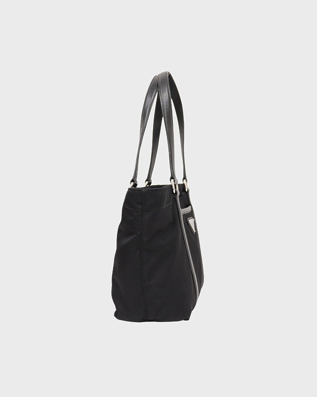 PRADA 三角ロゴ金具ナイロンレザーハンドバッグ | Hedy
