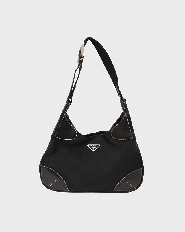 PRADA 三角ロゴ金具ナイロンレザーワンショルダーバッグ | Hedy