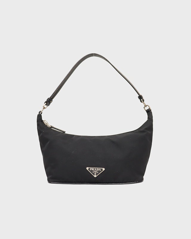 PRADA 三角ロゴ金具ナイロンレザーワンショルダーバッグ | Hedy