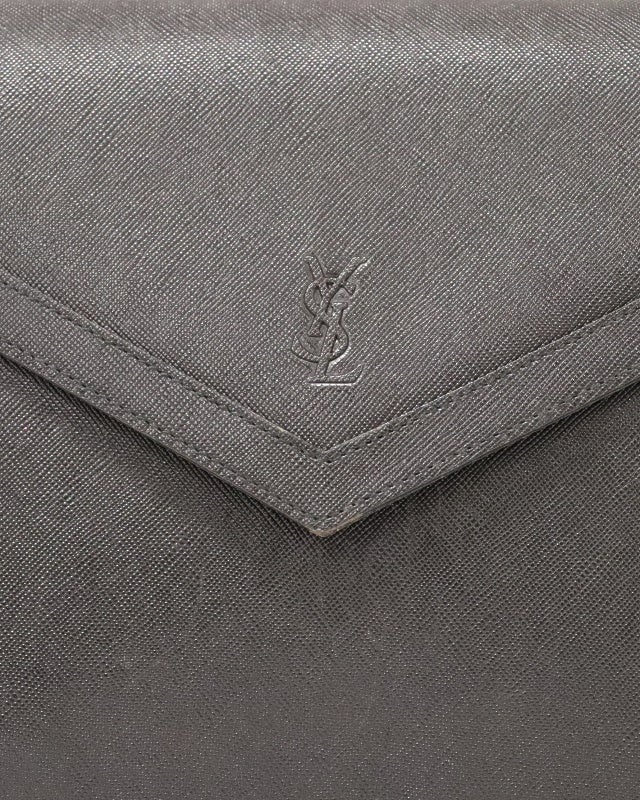 YSL ロゴ刻印レザーショルダーバッグ | Hedy