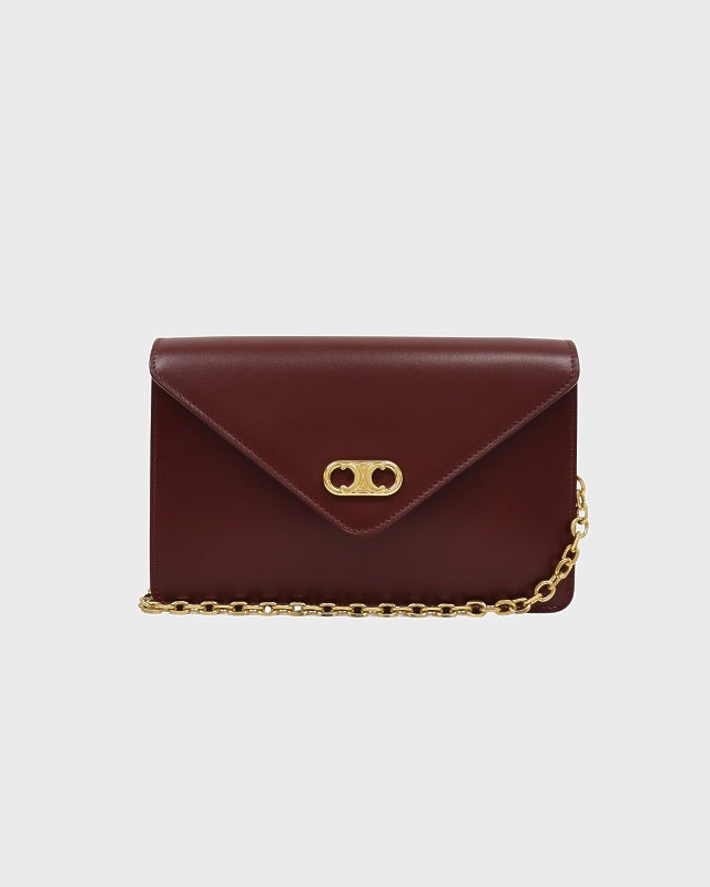 CELINE トリオンフレザーチェーンウォレット | Hedy