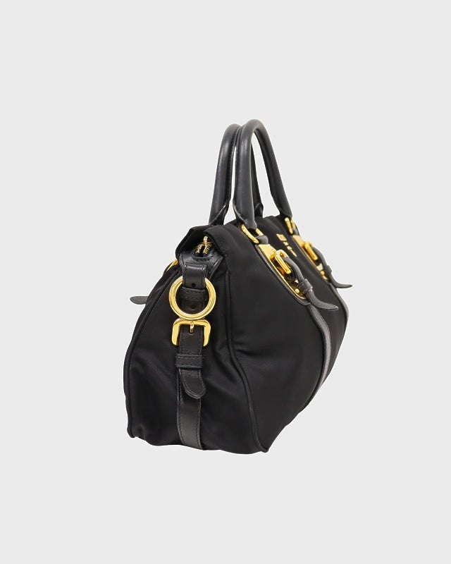 PRADA ロゴ金具ナイロンレザー2Wayバッグ | Hedy