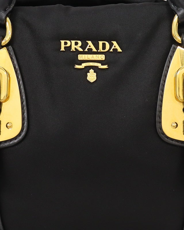 PRADA ロゴ金具ナイロンレザー2Wayバッグ | Hedy