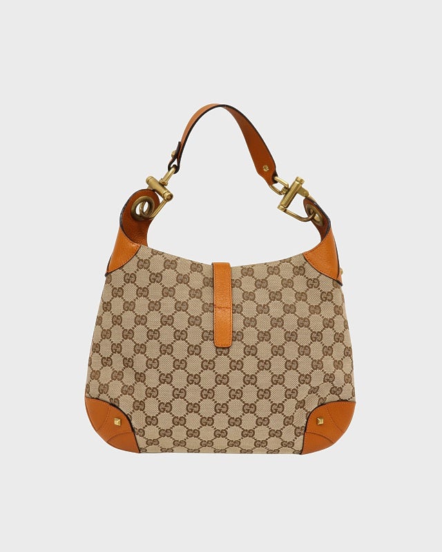 gucci ジャッキー　ggキャンバス　ワンショルダー　ホーボー GUCCI ニュージャッキーGGキャンバスワンショルダーバッグ | Hedy