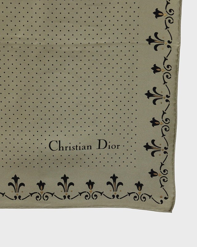 クリスチャンディオール スカーフ シルク アラベスク ドット ロゴ Dior DIOR ドット柄スカーフ | Hedy