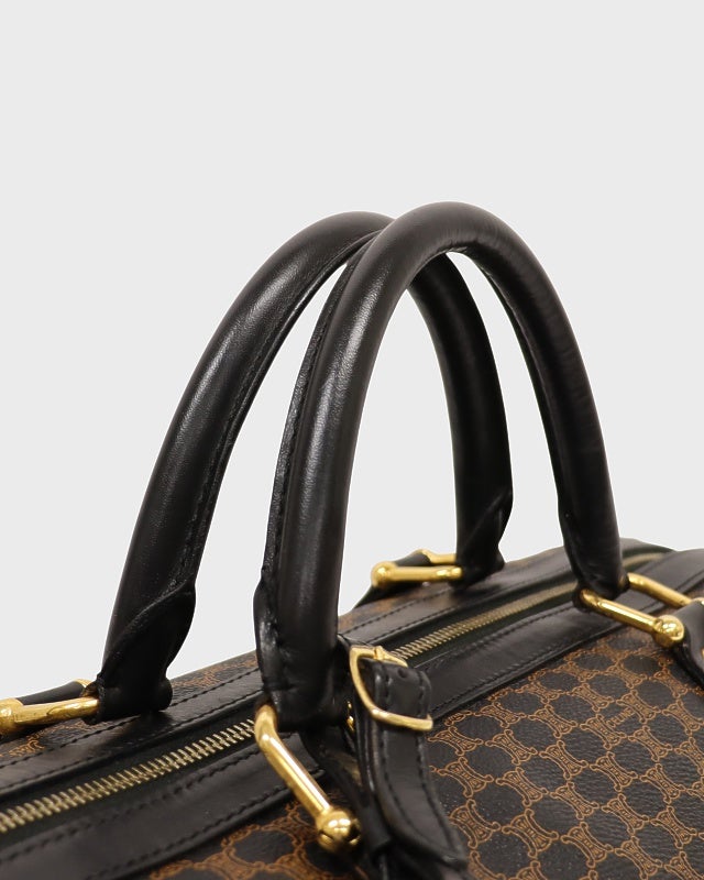 CELINE マカダム柄ブラゾン刻印ボストンバッグ | Hedy