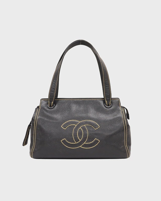 CHANEL COCOキャビアスキンハンドバッグ | Hedy