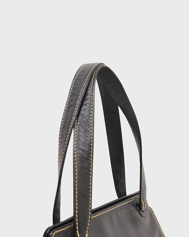 CHANEL COCOキャビアスキンハンドバッグ | Hedy