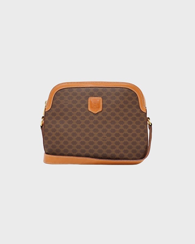 CELINE マカダム柄ロゴ金具ショルダーバッグ | Hedy