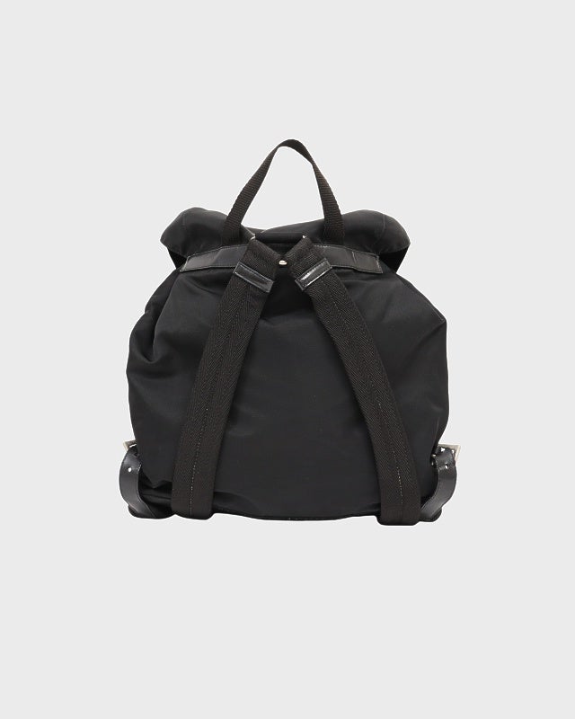 ★PRADA★リュック★ナイロン&レザー★三角ロゴ★黒 PRADA 三角ロゴ金具ナイロンリュック | Hedy
