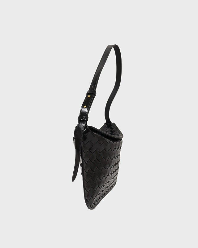BOTTEGA VENETA イントレチャートエナメルワンショルダーバッグ | Hedy
