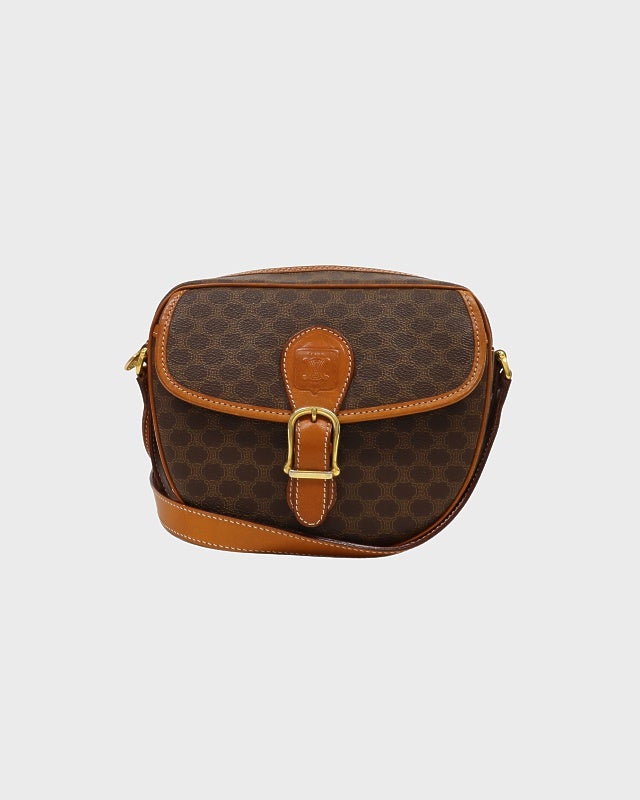 CELINE マカダム柄ブラゾン刻印ショルダーバッグ | Hedy