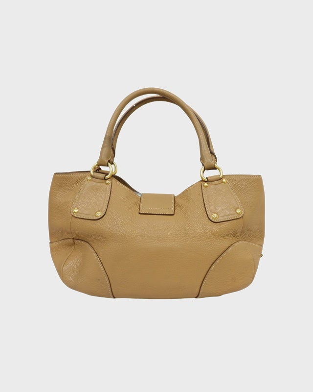 PRADA ロゴ金具レザーハンドバッグ | Hedy