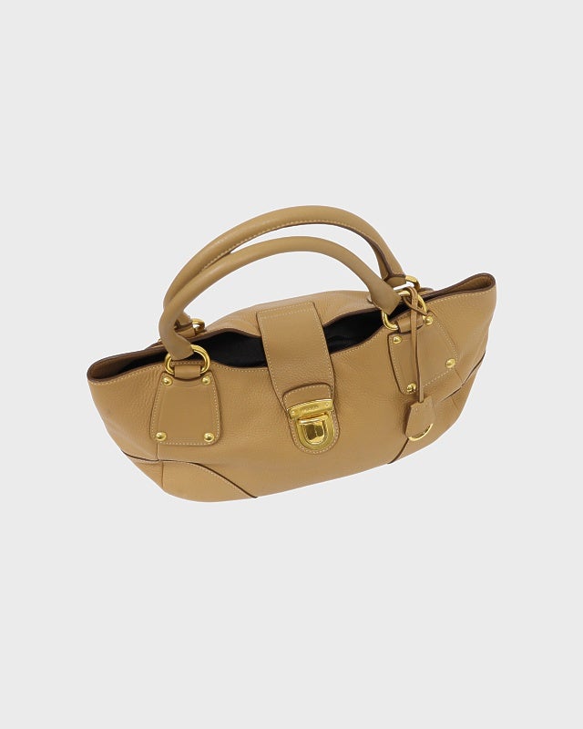 PRADA ロゴ金具レザーハンドバッグ | Hedy