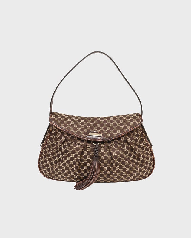 M*a様 【希少】CELINE マカダム トリオンフ ショルダー タッセルヴィン CELINE マカダム柄タッセル付きキャンバスレザーワンショルダーバッグ