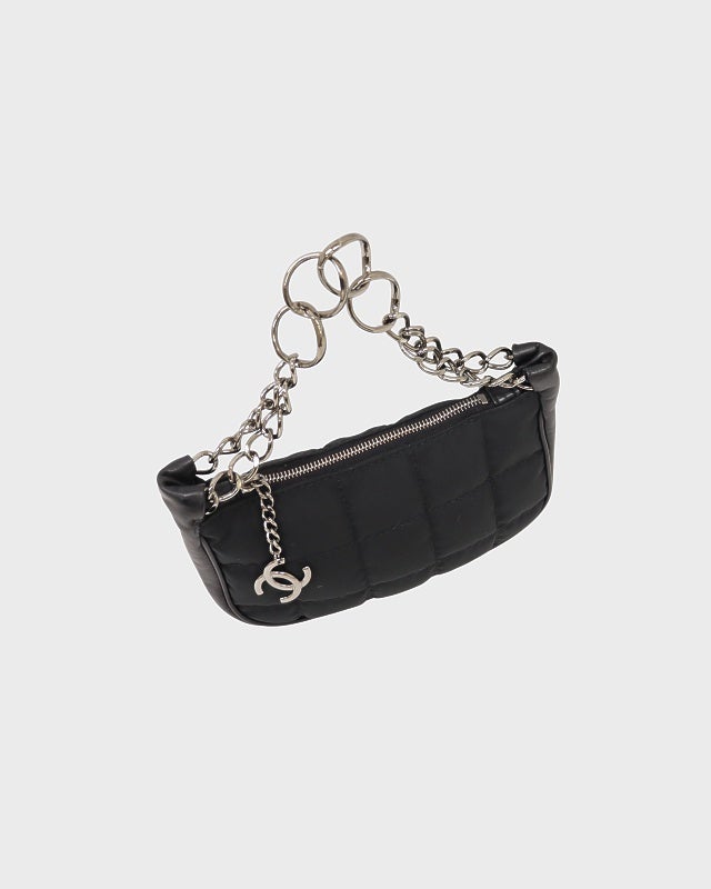 CHANEL チョコバーナイロンレザーチェーンハンドバッグ | Hedy