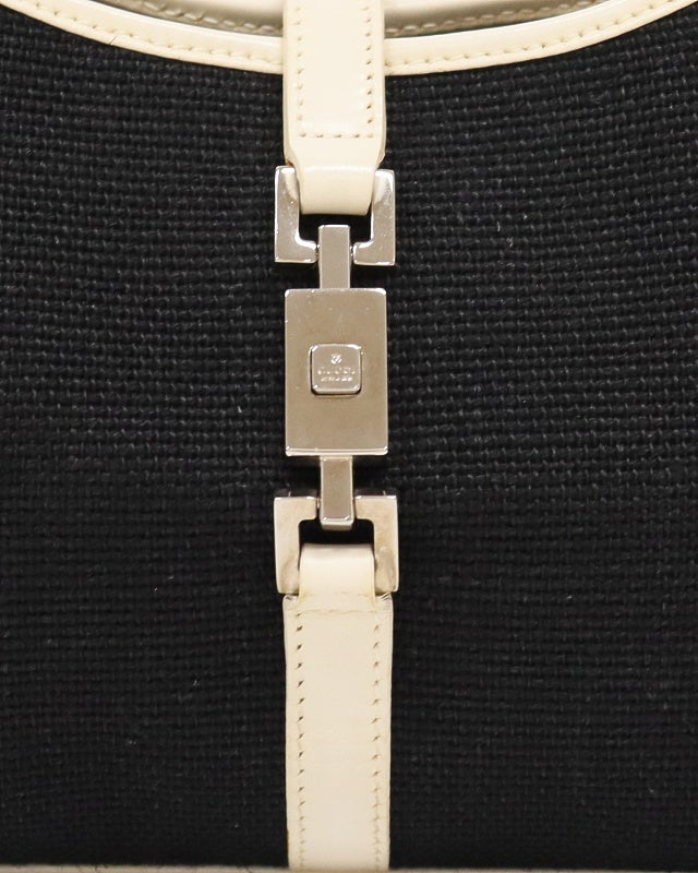GUCCI ジャッキーキャンバスレザーハンドバッグ | Hedy