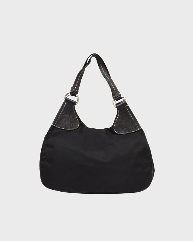 PRADA 三角ロゴ金具ナイロンレザーハンドバッグ | Hedy