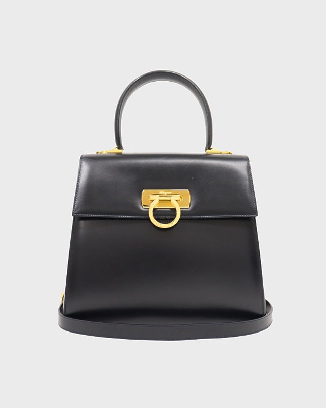 ❤️美品❤️ Salvatore Ferragamo ガンチーニ　ゴールド金具 Ferragamo ガンチーニ金具2Wayバッグ | Hedy