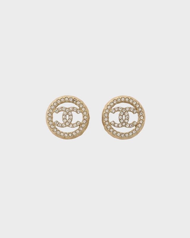 CHANEL ミニCOCOラインストーンピアス | Hedy