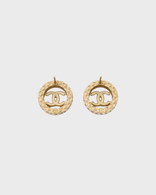 CHANEL COCOラインストーンピアス | Hedy