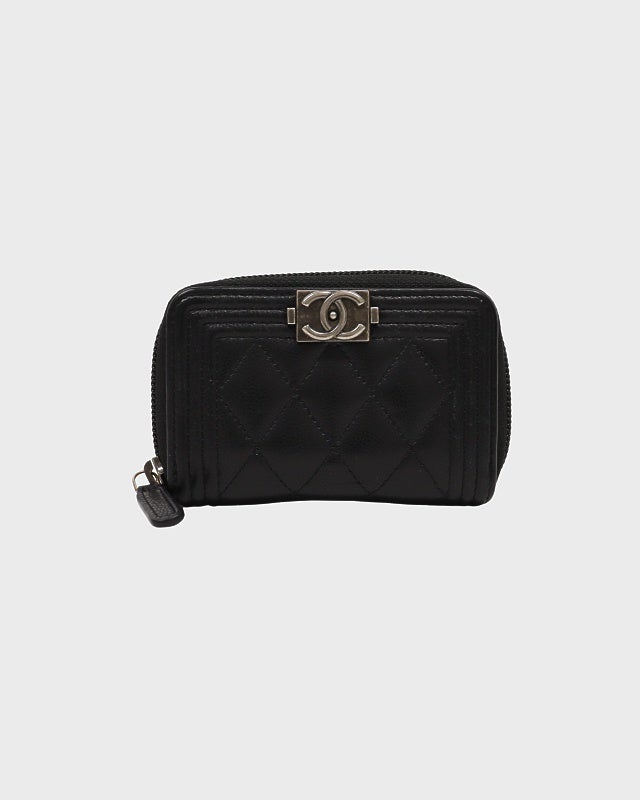 【極美品】CHANELシャネル ボーイ シャネル ケース キャビアスキン CHANEL ボーイシャネル キャビアスキンコインケース | Hedy
