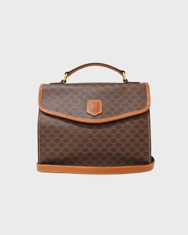 CELINE マカダム柄ブラゾン刻印2Wayバッグ | Hedy