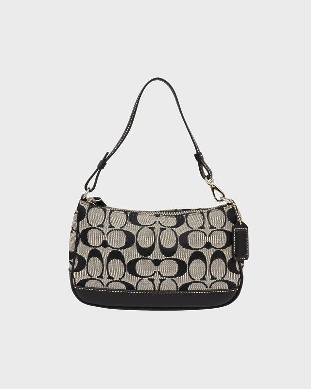 【美品】COACH ワンショルダー ターンロック シグネチャー ハンドバッグ COACH シグネチャーワンショルダーバッグ | Hedy