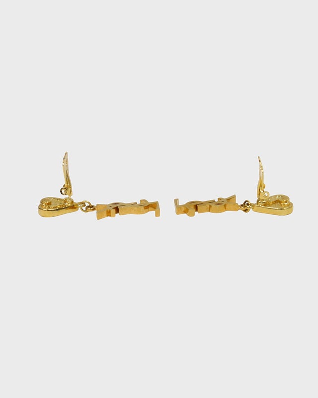 YSL カサンドララインストーンイヤリング | Hedy