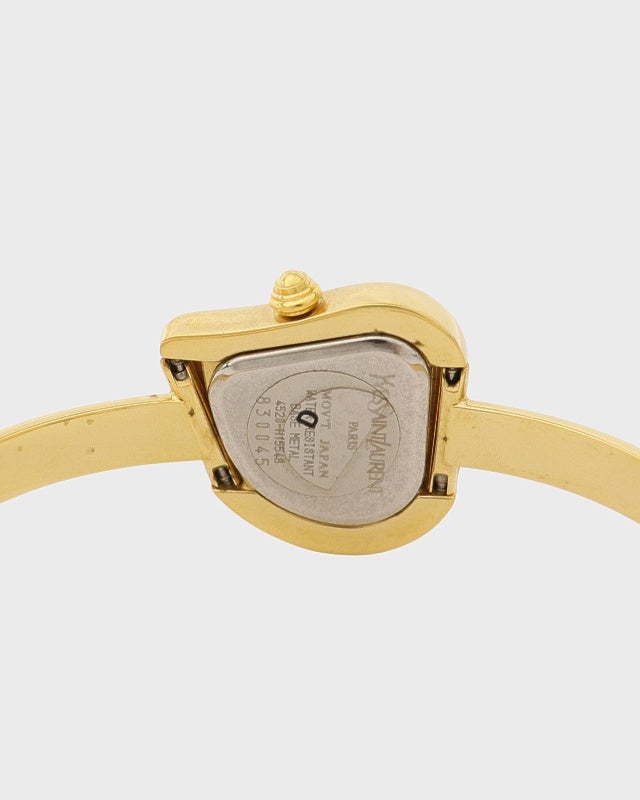 美品 希少 レア品 イブサンローラン ゴールド ハート バングルウォッチ 元箱 YSL ハートバングルウォッチ | Hedy