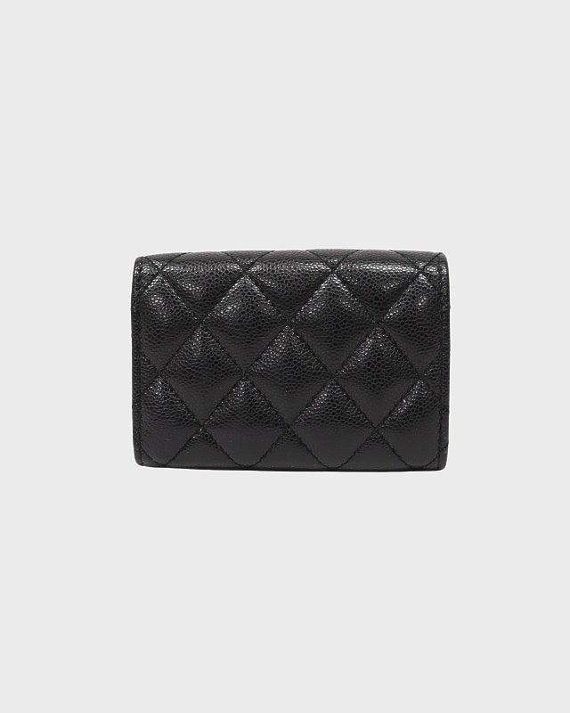 CHANEL キャビアスキンコンパクトウォレット | Hedy