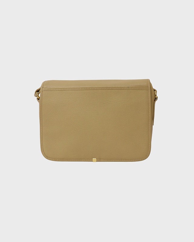 YSL ロゴステッチレザーショルダーバッグ | Hedy