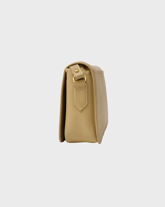 YSL ロゴステッチレザーショルダーバッグ | Hedy