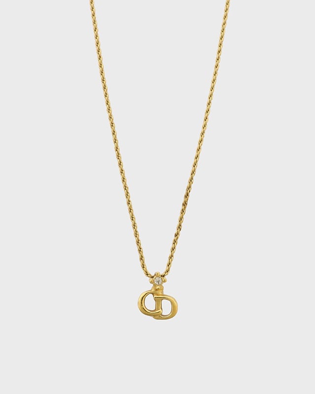 DIOR CDラインストーンネックレス | Hedy