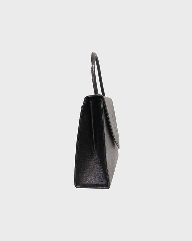 ⭐*️様 YSL・イヴサンローラン　ロゴ刻印ハンドバッグ YSL ロゴ刻印レザーハンドバッグ | Hedy