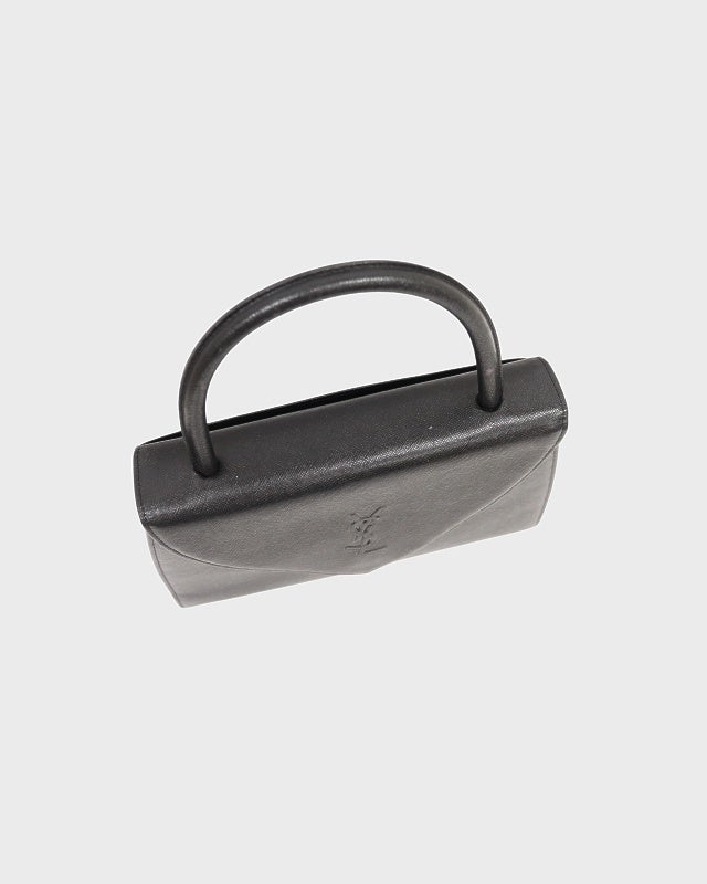 YSL ロゴ刻印レザーハンドバッグ | Hedy