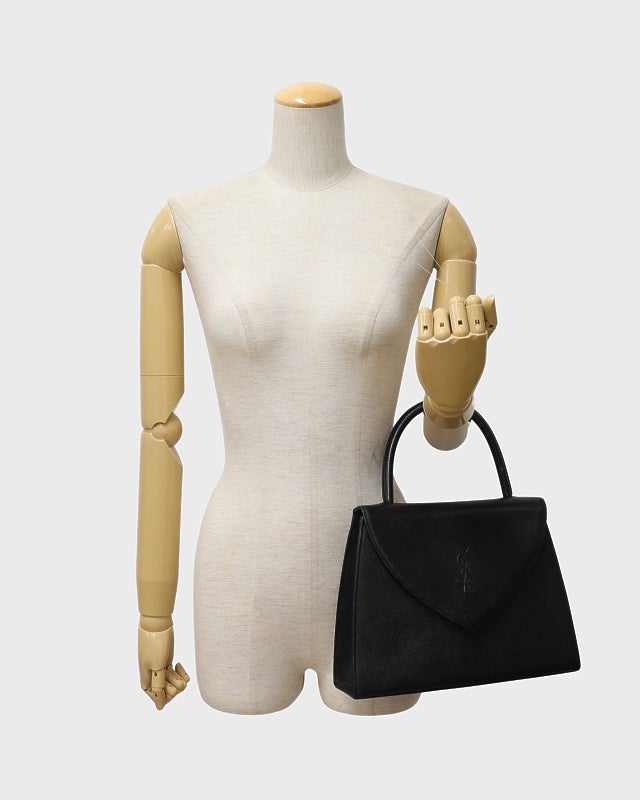 YSL ロゴ刻印レザーハンドバッグ | Hedy
