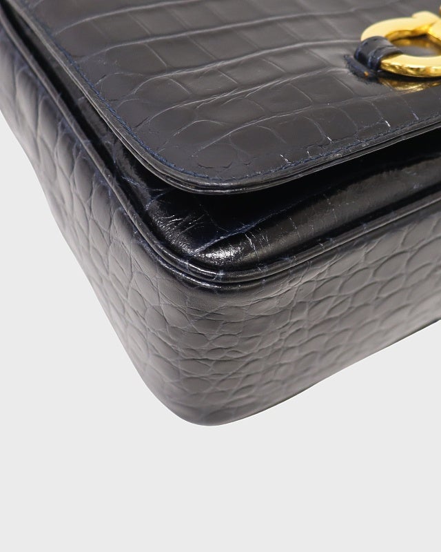 Ferragamo ガンチー金具レザーショルダーバッグ | Hedy